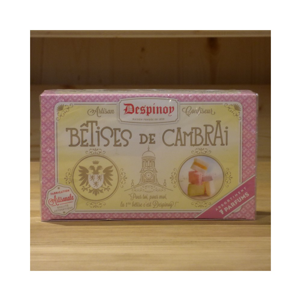Bêtises de Cambrai Despinoy assortiment 7 parfums boite de 250 g.