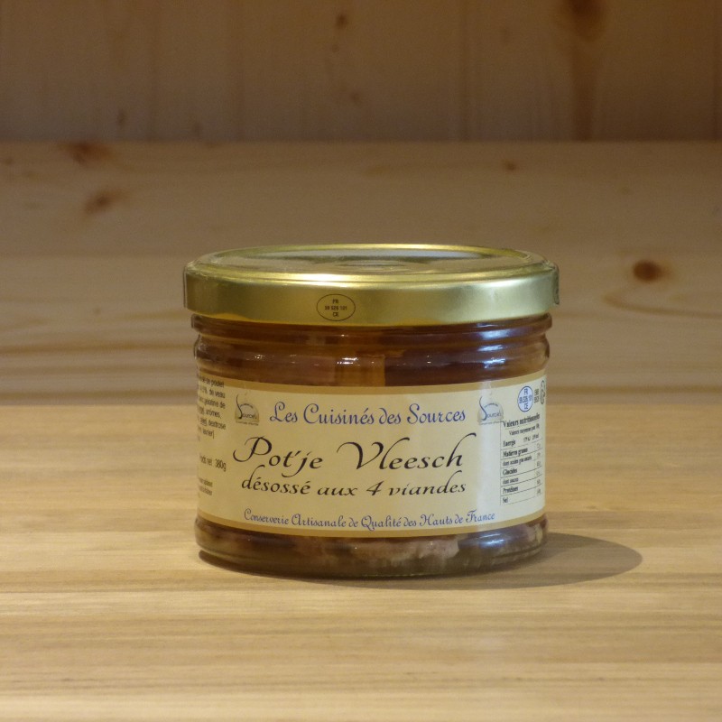 Potjevleesch Désossé aux Quatre Viandes 380 g.