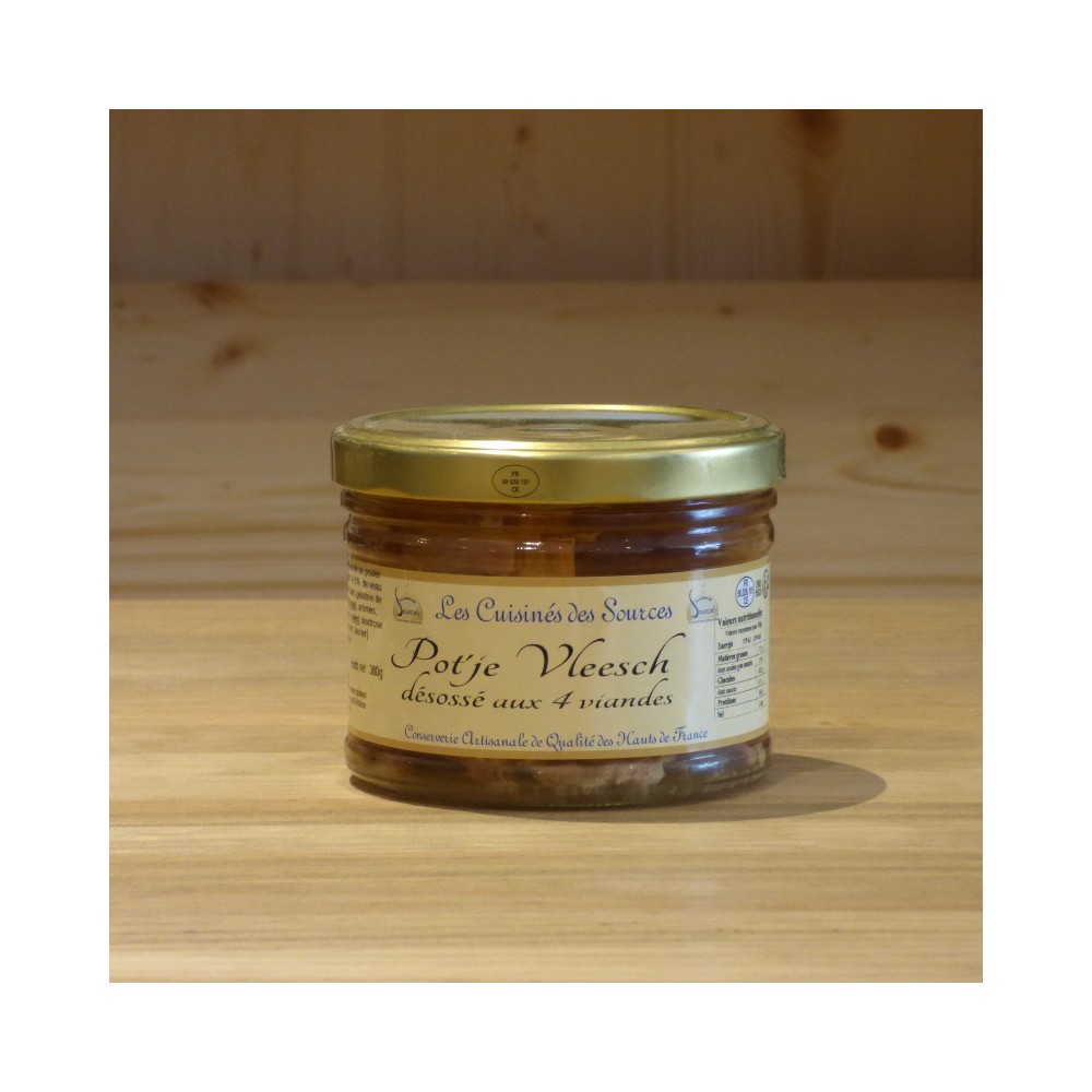 Potjevleesch Désossé aux Quatre Viandes 380 g.