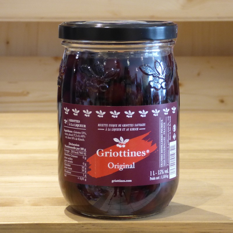 Griottines Distillerie Peureux bocal 1 litre