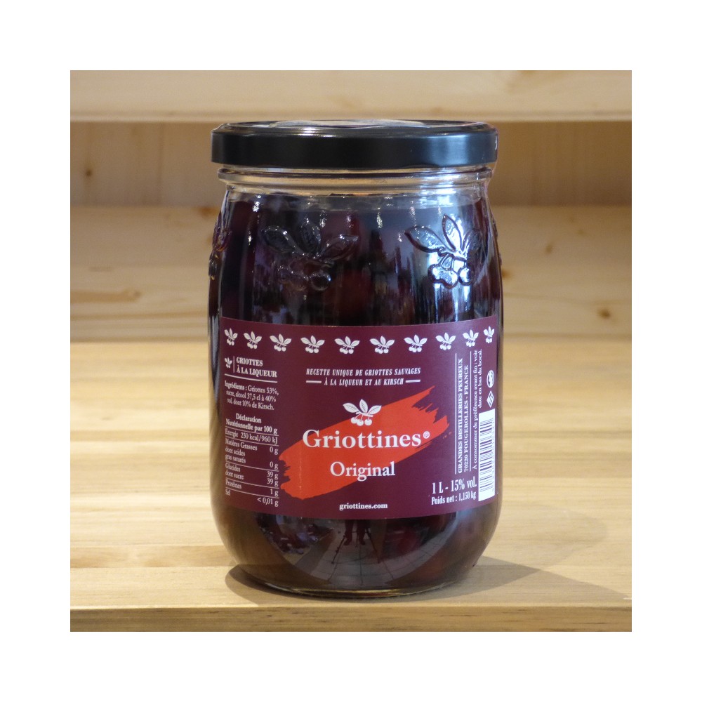 Griottines Distillerie Peureux bocal 1 litre