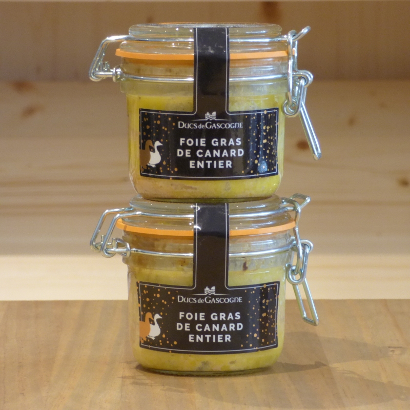 Lot de 2 Foie Gras de Canard Entier Ducs de Gascogne 180 g.