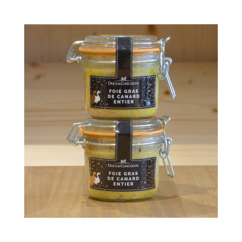Lot de 2 Foie Gras de Canard Entier Ducs de Gascogne 180 g.