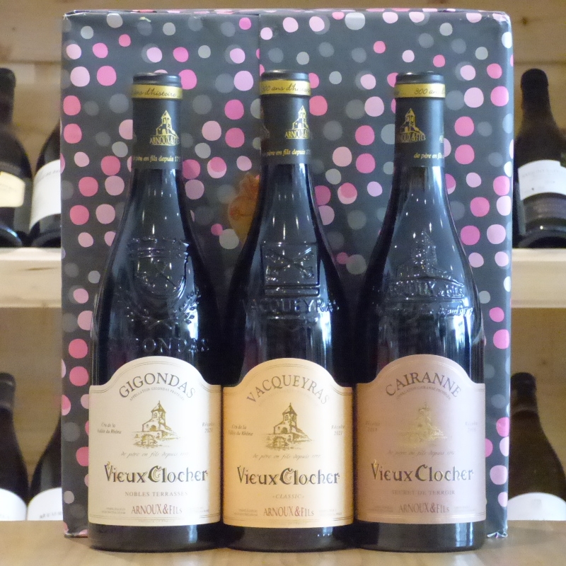 Coffret Trio Vallée du Rhône Arnoux et Fils
