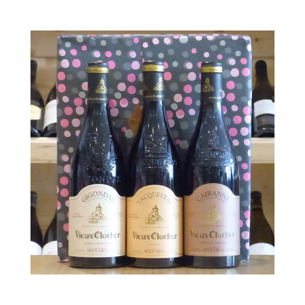 Coffret Trio Vallée du Rhône Arnoux et Fils
