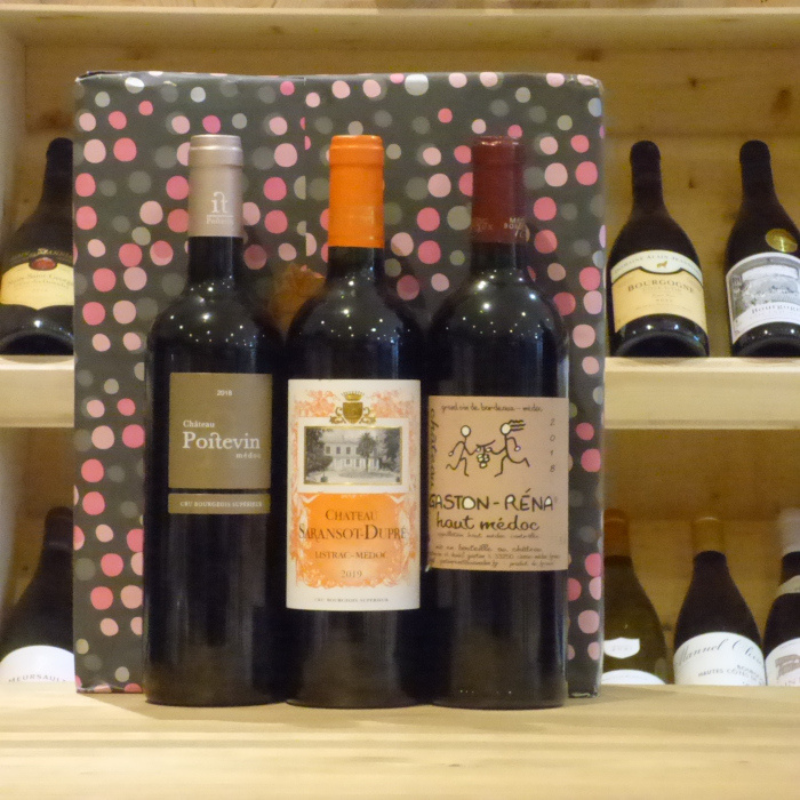 Coffret Trio vins du Medoc