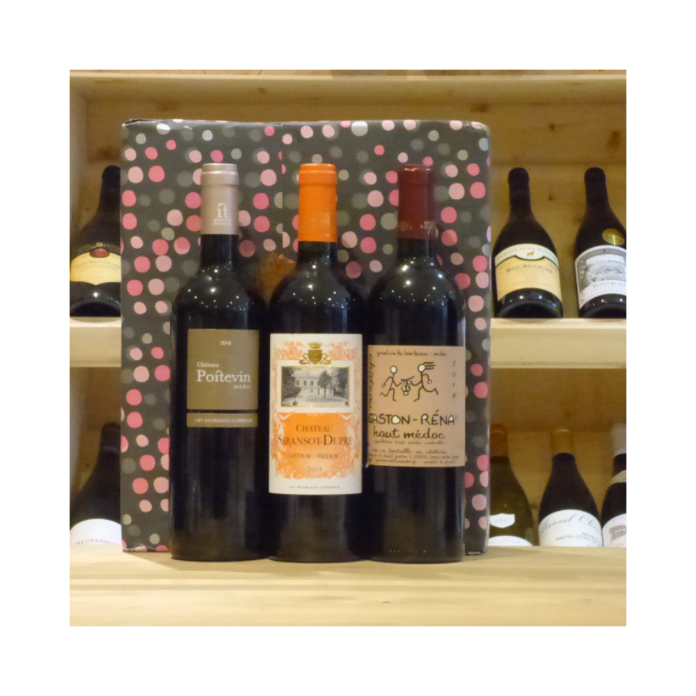 Coffret Trio vins du Medoc