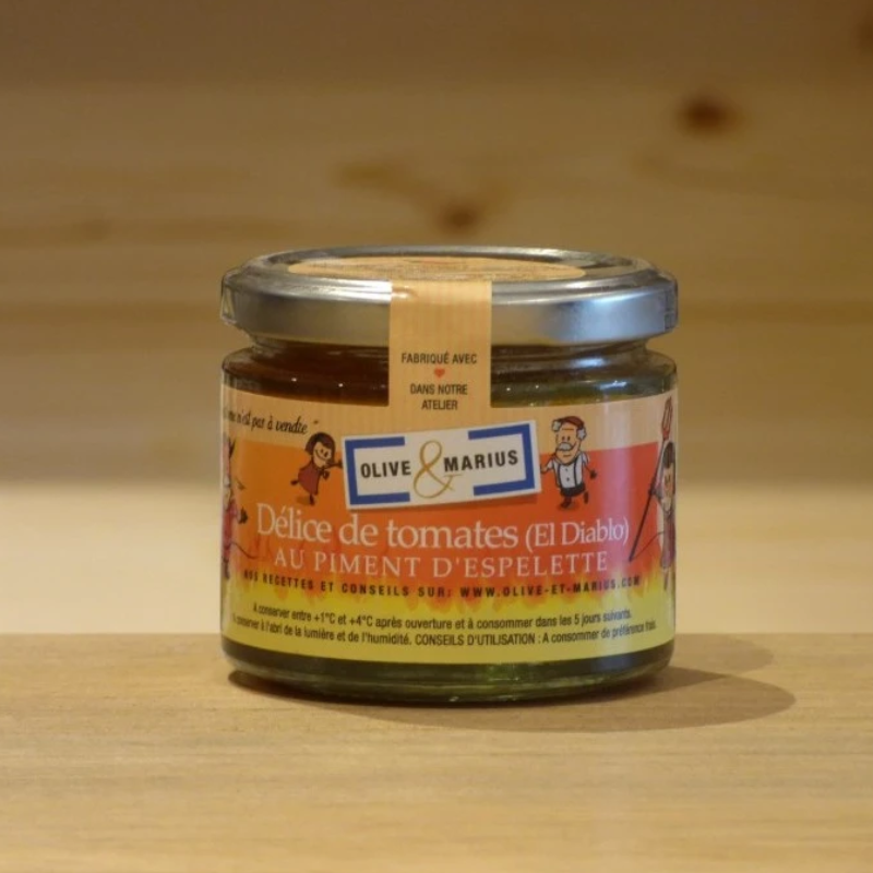 Délice de tomates au piment d'Espelette Olive Et Marius 120g