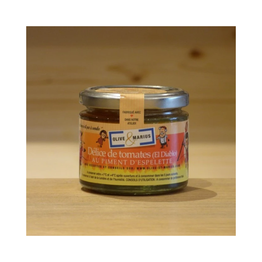 Délice de tomates au piment d'Espelette Olive Et Marius 120g