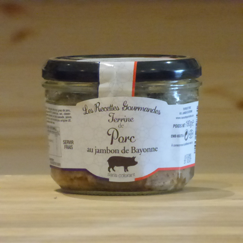 Terrine de porc au jambon de Bayonne 180g