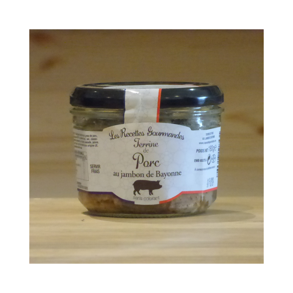Terrine de porc au jambon de Bayonne 180g