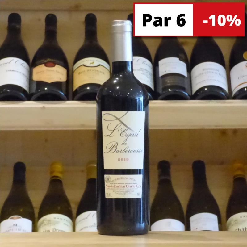 Saint-Emilion grand cru L'Esprit de Barberousse 2019
