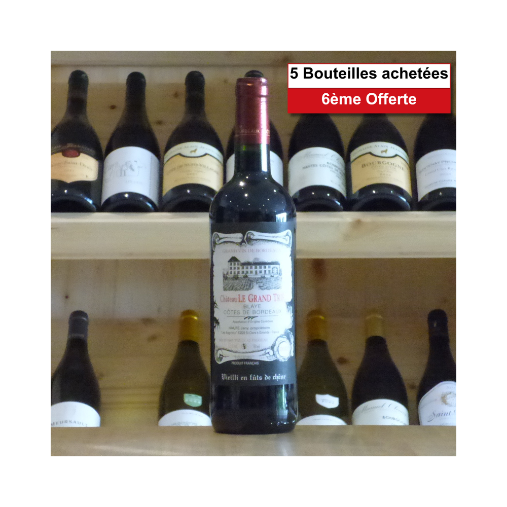 Blaye Côtes de Bordeaux Château Le Grand Trié 2022 vieilli en fûts de chêne