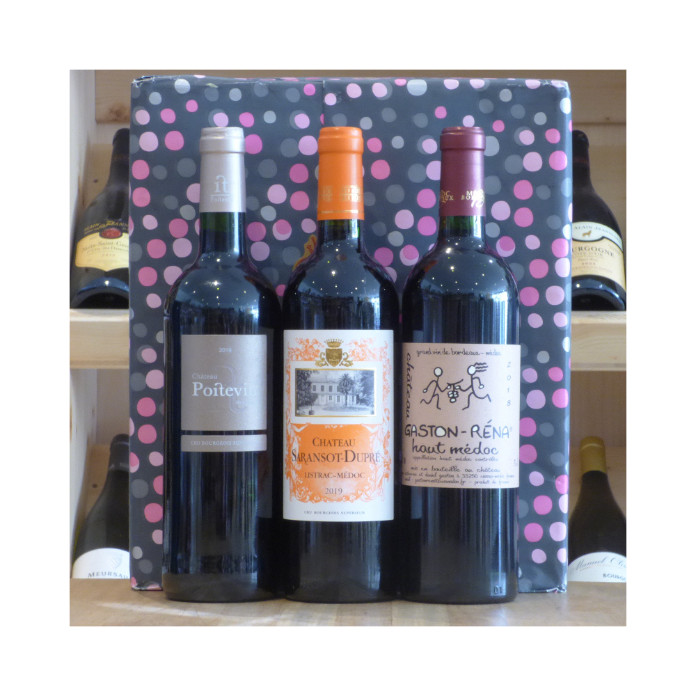 Coffret Trio vins du Medoc