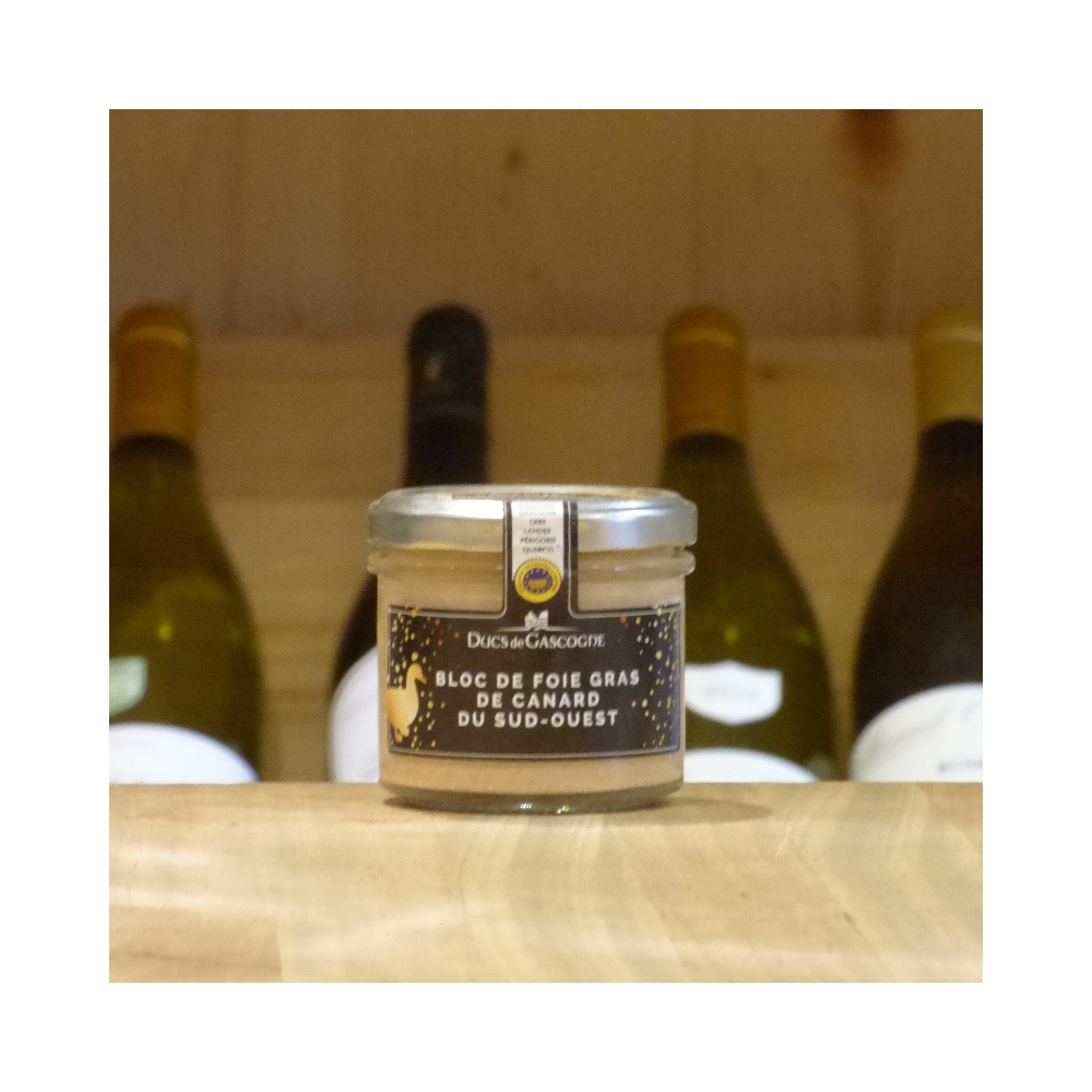 Bloc de foie gras de canard du Su-Ouest Ducs de Gascogne 90 g.